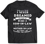 VidiAmazing Funny Son in Law Birthday Tee Ideas Awesome Mother in Law ds2558 T-Shirt Black