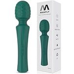 MANFLY Cordless Electric Neck Massager, Rechargeable Handheld Waterproof Back Massager (Green)