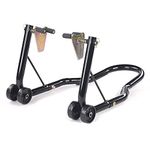 BikeTek Motorcycle Front Track Paddock Stand Black