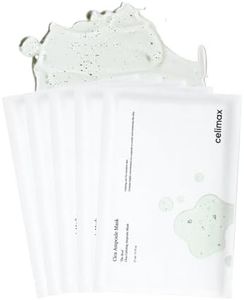 celimax The Real Cica Calming Ampoule Mask | with Centella Asiatica & Madecassoside, Korean Face Sheet Mask for Skincare, Hydrating, Wrinkle & Fine Lines, 27ml (5EA)