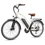 Jasion CB1 Electric Bike for Adults, 1000W Motor Peak Ebike, 450Wh Removeable Battery, 26'' City Cruiser Bicycle, 22 MPH Commuter Women Ebike, 7-Speed Gear…