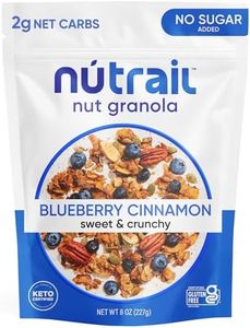 NuTrail Nut Granola Cereal, Blueberry Cinnamon, No Sugar Added, Keto, Low Carb, Gluten Free, Grain Free, Healthy Breakfast 8 oz. 1 Count