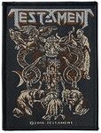 Testament Demonarchy Patch Thrash Metal Music Band Art Woven Sew On Applique, Black, Small