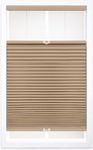 DEZ FURNISHINGS Cordless 1.5" Blackout Top Down Bottom Up Cellular Shade, 22.5" W x 54" H, Latte