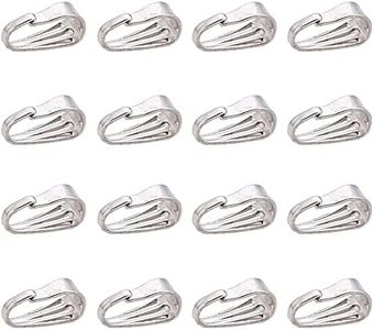 CHGCRAFT 100pcs 8x3mm 304 Stainless Steel Snap Bail Hook Pinch Clip Pendant Charms Clasps Chain Connector for Neckalce Bracelet Jewelry DIY Craft Making