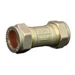 15mm Single Check Valve WRAS Approved Compression Fitting Non Return Valve one Way Isolation Valve DZR Prevents Backflow Durable Construction (15mm)