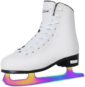 Nattork Color Plated Figure Skates Excellence Stainless Steel Blades Ice Figure Skating with Enhanced Support Strength Performance and Ultimate Comfort for Boys and Girls