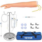 VEVOR Phlebotomy Practice Kit, IV Venipuncture Intravenous Training, High Simulation IV Practice Arm Kit with Carrying Bag, Practice and Perfect IV Skills, for Students Nurses and Professionals