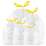 BILIEASY Bin Bags Bin Liners 20L 30L100 PACK Drawstring Trash Bags Large Strong Unscented Universal Garbage Bags (20-30L(100pcs))