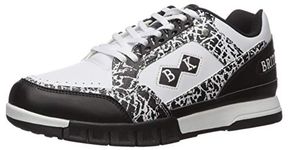 British Knights Mens Metros Fashion Sneaker, Black/White/Elephant, 10.5 US, Black/White/Elephant, 10.5