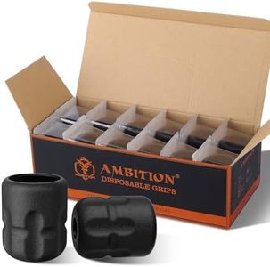 Ambition Soldier P2 42MM Disposable Tattoo Grips - 12Pcs Professional Tattoo Rubber Grip Cover with Click Adjust System Supply for Rotary Soldier, Zetton, Torped & Shura Tattoo Pen Machine Gun