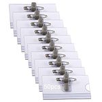 FORTSPANG Pack of 50 Professional Premium Plastic Name Badges with Crocodile Clip and Safety PIN, Horizontal ID Holders for Schools, Colleges and Corporate Conference