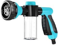 Jet Dog Wash Dog Shower Sprayer Garden Hose Spray, Adjustable Foam Spray with Soap Dispenser 8-in-1 Sprayer Mode Jet Dog Wash Hose Nozzle Attachment for Lawn/Garden Watering Car Washing