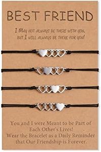 CheersLife 4 pezzi Braccialetti Amicizia Bracciale Lunga Distanza Promesse Braccialetto Uguali Migliori Amici Per Le Signore Pairs Madre Figlia Bracciali Compleanno Regalo Per Donne Ragazze Ragazzo