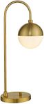 LMS Modern Gold Table Lamp with Whi