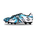 Nivia Storm Football Shoe for Mens, TPU Sole with PVC Synthetic Leather Upper for Hard and Grassy Surfaces Suitable for Sports, Die Cut Soft Cushion, Light Weight Insole (White) UK - 9