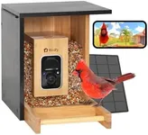 Birdfy Smart Bird Feeder with Camera, High-End Bamboo, Mini in Size, Solar Powered, Auto Capture Birds & Notify in Time, Powerful AI Recognition, Ideal Gift Present