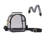 Clear Purse for Women,Crossbody Clear Bag Stadium Approved, See Through PVC Bag with 2 Shoulder Straps