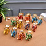 Tealight Candles Holder for Birthday, Diwali, Festival Decoration Christmas Corporate Gifts Elephant Tealight Candle Holder Home Decoration Items for Diwali (12)