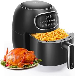 Taylor Swoden Small Air Fryer 3L Air Fryers Oven with Single Drawer, 8 Preset Digital Display, 60 Min Timer and Adjustable Temperature Control for Home Use, Oil-Free Chip Fryer, 1300W, Black -Joke