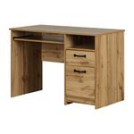 South Shore Furniture Tassio Computer Desk for Kids with Keyboard Tray, Medium, Nordik Oak