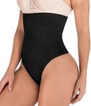 Hioffer 328 Women Waist Cincher Girdle Tummy Slimmer Sexy Thong Panty Shapewear Black