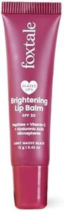 Foxtale SPF 30 Brightening Lip Balm for Dark Lips with Peptides & Vitamin C | Prevents Pigmentation | Brightens & Hydrates Lips | Tinted Lip Balm -Light Mauve Glaze 12gm