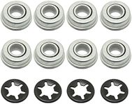 AcbbMNS 8Pcs Universal 1/2" Lawnmower Wheel Bearings & 4Pcs Wheel Push Clips for Honda Rover Masport Lawn Mower