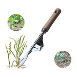 PURESTCS Manual Hand Weeder Bend Proof Leverage Base for Super Easy Weed Removal & Deeper Digging Sturdy Chrome Plated Steel Ergonomic Compact Garden Weeding Tools for Yard Lawn and Farm