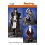 Simplicity 1552 Men's Tunic, Cloak, and Accessories Medieval Fantasy Costume Sewing Pattern, Sizes XS-XL