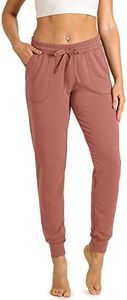 icyzone Women's Active Joggers Sweatpants - Athletic Yoga Lounge Pants with Pockets (S, Dusty Pink)