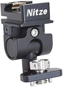 Nitze Camera Monitor Mount 180° Tilt and 360° Swivel Monitor Holder (3/8 ARRI Locating Pins to Quick Release NATO Clamp) - N54-H1