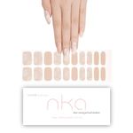 NKA Semi Cured Gel Nail Polish Strip -20 UV LED Lamp Curing Strips Wraps Stickers -Nude Sandy Beach