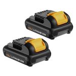 Powerextra 2 Pack 4000mAh 12V Lithium Replacement Dewalt 12V Battery DCB120 DCB121 DCB123 DCB122 DCB124 DCB125 DCB127 for 12V Dewalt Battery