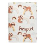 Canada Fashion Passport Cover Premium Bonded Leather Travel Holder (Sloths)