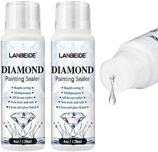 LANBEIDE 2 Pack 240ML Diamond Painting Sealer, 5D Diamond Painting Art Glue Permanent Hold & Shine Effect Sealer for Diamond Painting and Puzzles