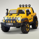 Baybee Atom Rechargeable Battery Operated Jeep for Kids, Ride on Toy Kids Car with Bluetooth, Music & Light | Baby Big Battery Car | Electric Jeep Car for Kids to Drive 3 to 10 Years Boys (Yellow)