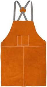 Leather Apron, Welding Apron, For Men, Blacksmith, Work Bib, Heat Resistant, Welder Gear, Forging, Woodworking, Wood, Metal Working, Blacksmithing, Shop Clothing, Flame/Heat Resistant, 23 x 35 Inch