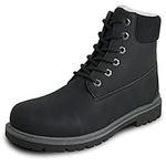 kozi Men Casual Winter Boot Boot Fur Lined Lace Up Black Men Size 12