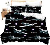 Loussiesd Plane Duvet Cover Set Double Size for Kids Child Teens Men Aircraft Runway Decoration Modern Comforter Cover with 2 Pillowcases Microfiber Zipper Cool Aviation Quilt Cover 3 Pcs