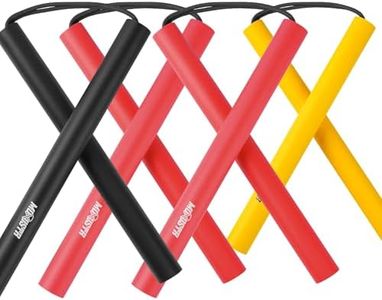 MOXIISTR Safe Foam Rubber Cord Nunchakus Upgraded for Beginners Practice and Training Set