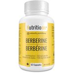 Berberine Supplement - Premium 550 mg Capsules, 1100 mg Daily - Lipid Metabolism, Heart and Cardiovascular Health for Men and Women - Non-GMO, Third-Party Tested, Made in Canada - Nutritionn