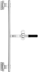 QWORK Cargo Trailer Door Latch Cam Bar Lock, 36" Zinc Plated, for Folding Ramp RV Hauler Fold Down Single Hinge Point Mounting Hardware