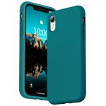 SURPHY iPhone XR Silicone Case, Liquid Silicone Gel Rubber with Soft Microfiber Cloth Lining Cushion Anti-Scratch Shockproof 6.1 inch Phone Case for iPhone XR (2018) iPhoneXR (Teal Blue)