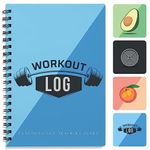 Workout Planner for Daily Fitness Tracking & Goals Setting (A5 Size, 15x20cm, Azure Blue) - Men & Women Home & Gym Training Diary - Log Book Journal for Weight Loss - by Workout Log Gym