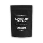 Life of Spice Kansas City Rib Rub | Superb American BBQ Rub for Meat, Fish and Veg | 60g Pack with Recipe Card | Paprika, Garlic, Mustard and Ancho | Great Barbecue Rub for Pulled Pork & Ribs