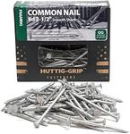 Huttig-Grip 2-1/2 in Framing Common Nail 8d Size, Outdoor Galvanized Finish, 1 lb Pack of 104 Nails