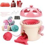 Knitting Machine, 32 Needles Smart Weaving Loom Knitting Round Loom, Weaving Loom for Adults DIY Hand-Knitted Scarf Sweater Hat Socks, Knitting Machines for Adults and Kids