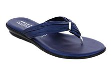 ITALIAN Shoemakers Women's Aleena Sandal, Blue Metallic, 8