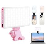 Inspack Selfie & Camera Light for iPhone, iPhone Selfie Light, Led Light Phone, Phone Light Clip, Led Phone Light for Pictures, Best Lights for Zoom Calls, Laptop Light for Video Conferencing, Pink